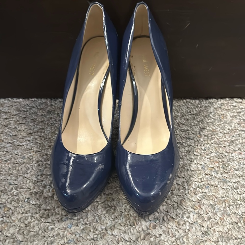 Nine West dark blue heels